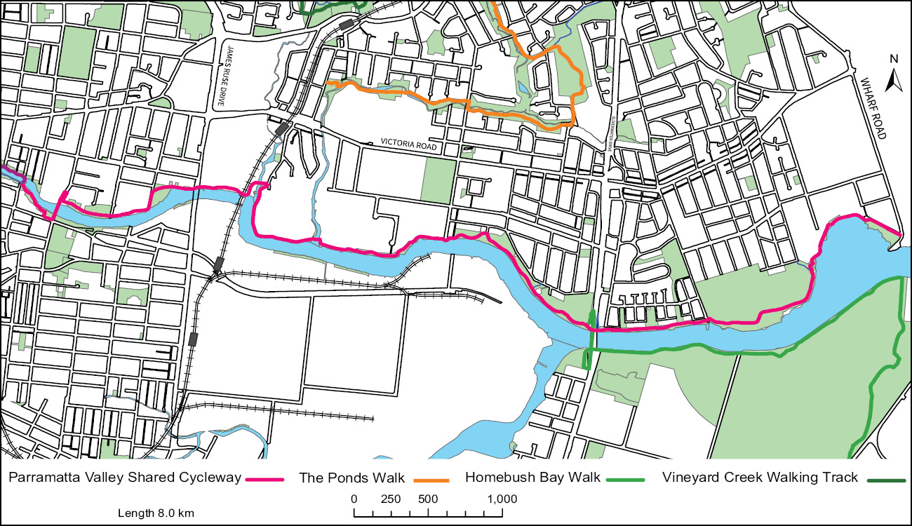 parramatta river cycleway map